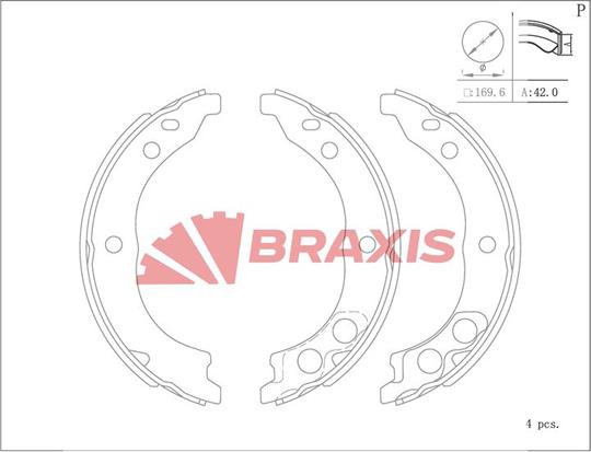 Braxis AC0106 - Bremžu loku kompl., Stāvbremze autodraugiem.lv