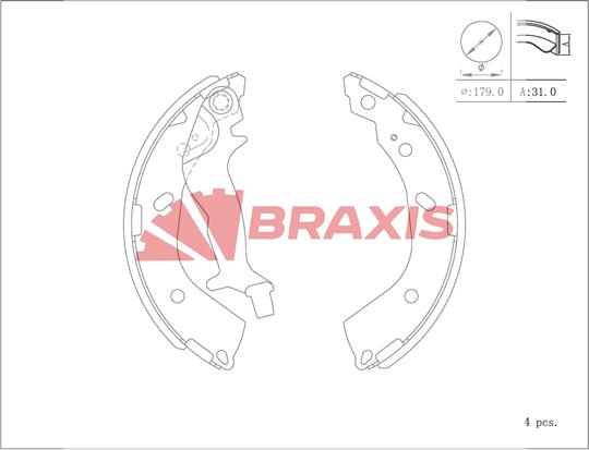 Braxis AC0110 - Bremžu loku komplekts autodraugiem.lv