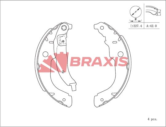 Braxis AC0111 - Bremžu loku komplekts autodraugiem.lv