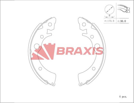 Braxis AC0138 - Bremžu loku komplekts autodraugiem.lv