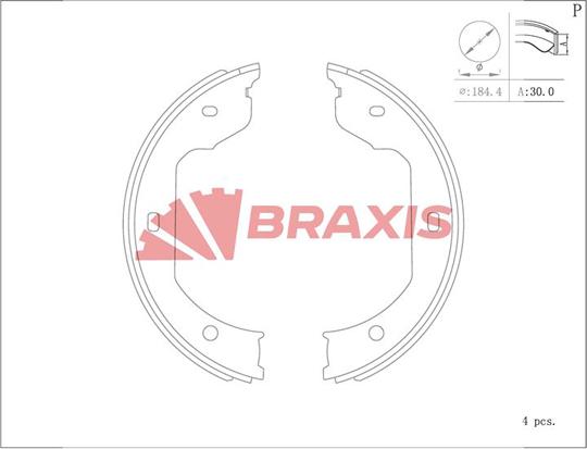 Braxis AC0126 - Bremžu loku kompl., Stāvbremze autodraugiem.lv