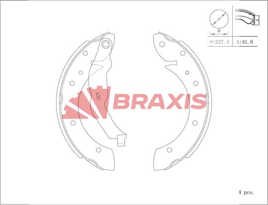 Braxis AC0123 - Bremžu loku komplekts autodraugiem.lv