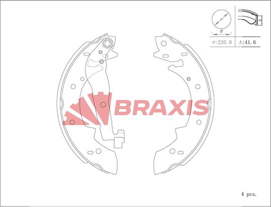 Braxis AC0122 - Bremžu loku komplekts autodraugiem.lv