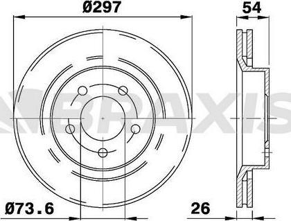 Braxis AD0006 - Bremžu diski autodraugiem.lv