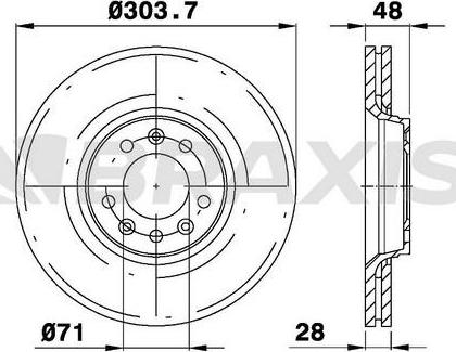 Braxis AD0122 - Bremžu diski autodraugiem.lv