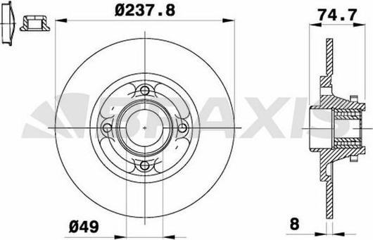 Braxis AD0203 - Bremžu diski autodraugiem.lv