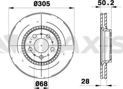Braxis AD0289 - Bremžu diski autodraugiem.lv