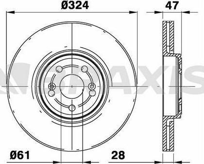 Braxis AD0229 - Bremžu diski autodraugiem.lv
