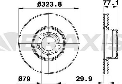 Braxis AD1021 - Bremžu diski autodraugiem.lv