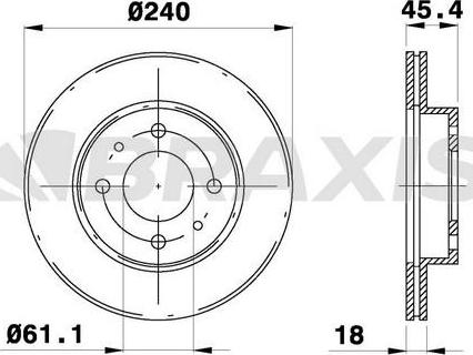 Braxis AE0451 - Bremžu diski autodraugiem.lv