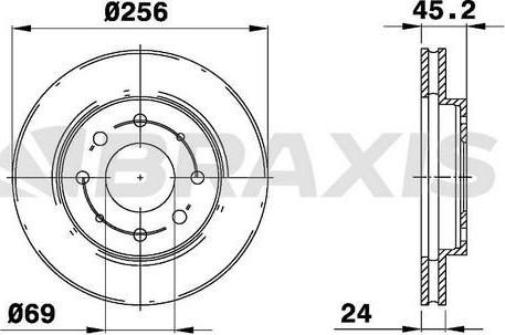 Braxis AE0458 - Bremžu diski autodraugiem.lv
