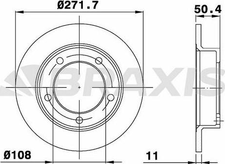 Braxis AE0463 - Bremžu diski autodraugiem.lv