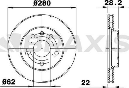 Braxis AE0429 - Bremžu diski autodraugiem.lv