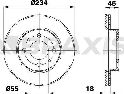 Braxis AE0424 - Bremžu diski autodraugiem.lv