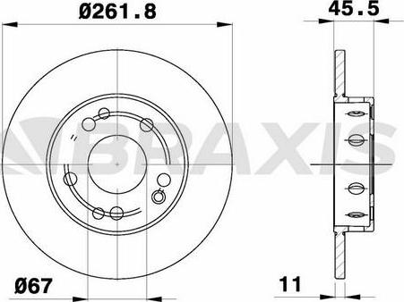 Braxis AE0470 - Bremžu diski autodraugiem.lv