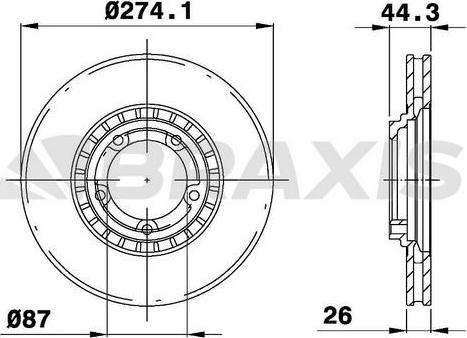Braxis AE0569 - Bremžu diski autodraugiem.lv