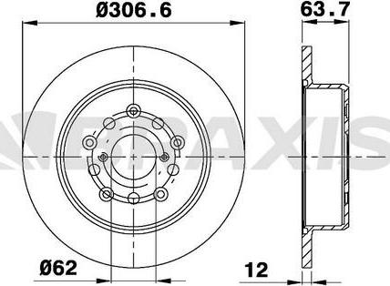 Braxis AE0513 - Bremžu diski autodraugiem.lv