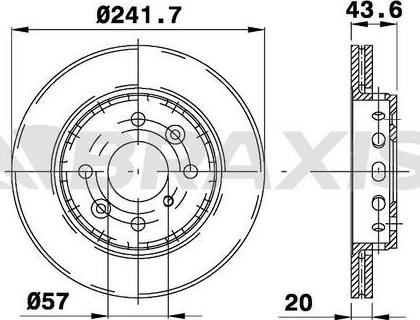 Braxis AE0522 - Bremžu diski autodraugiem.lv
