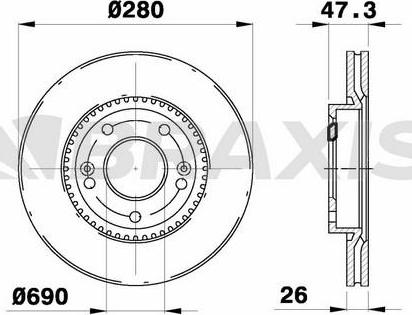 Braxis AE0692 - Bremžu diski autodraugiem.lv