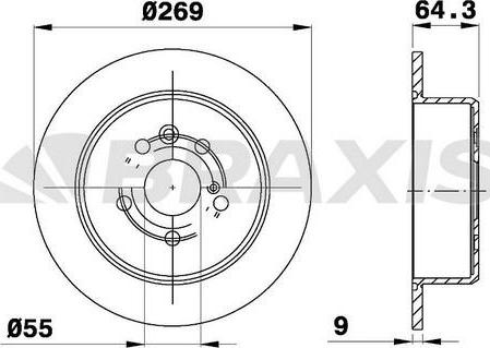Braxis AE0650 - Bremžu diski autodraugiem.lv