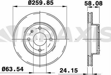 Braxis AE0603 - Bremžu diski autodraugiem.lv