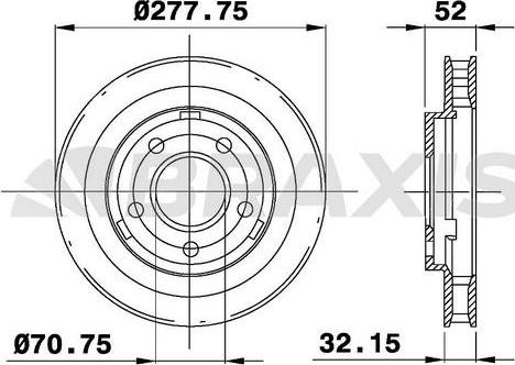 Braxis AE0615 - Bremžu diski autodraugiem.lv
