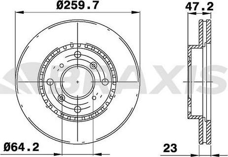 Braxis AE0637 - Bremžu diski autodraugiem.lv