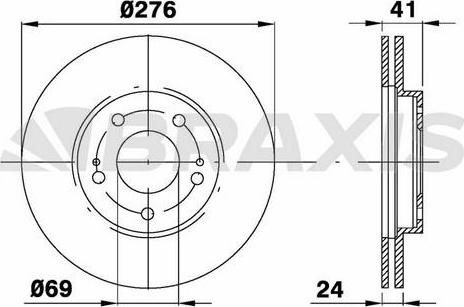 Braxis AE0621 - Bremžu diski autodraugiem.lv