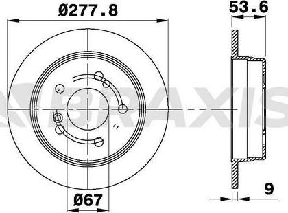 Braxis AE0673 - Bremžu diski autodraugiem.lv