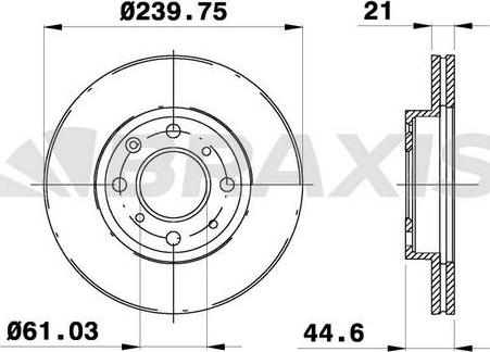 Braxis AE0190 - Bremžu diski autodraugiem.lv