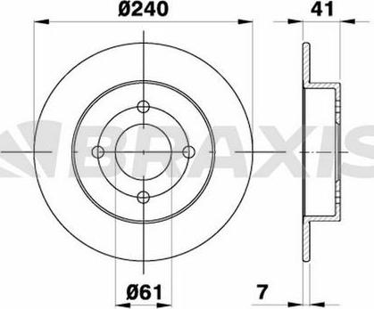 Braxis AE0159 - Bremžu diski autodraugiem.lv