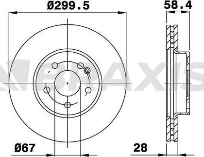 Braxis AE0151 - Bremžu diski autodraugiem.lv