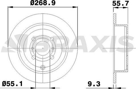 Braxis AE0163 - Bremžu diski autodraugiem.lv