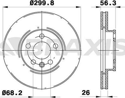Braxis AE0108 - Bremžu diski autodraugiem.lv