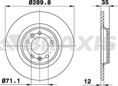 Braxis AE0115 - Bremžu diski autodraugiem.lv