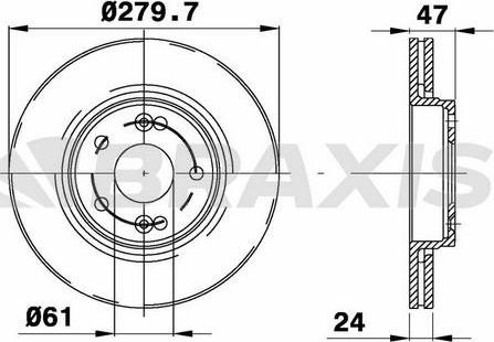 Braxis AE0184 - Bremžu diski autodraugiem.lv