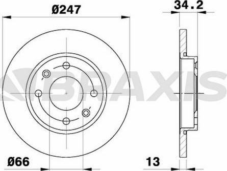 Braxis AE0133 - Bremžu diski autodraugiem.lv