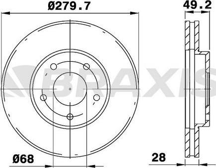 Braxis AE0137 - Bremžu diski autodraugiem.lv