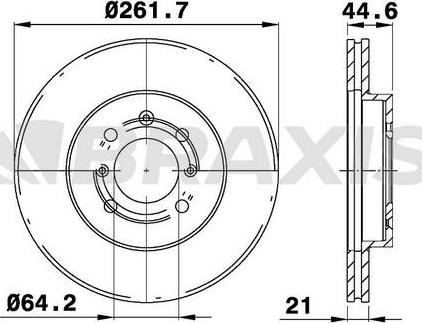 Braxis AE0124 - Bremžu diski autodraugiem.lv