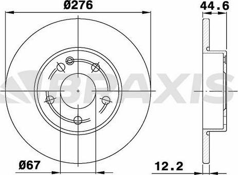 Braxis AE0171 - Bremžu diski autodraugiem.lv