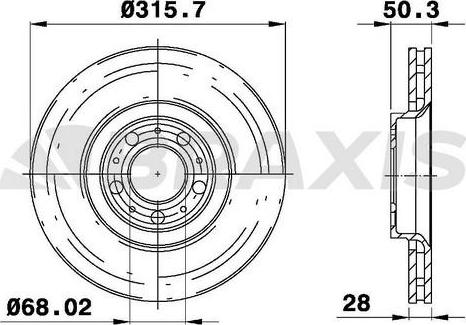 Braxis AE0365 - Bremžu diski autodraugiem.lv