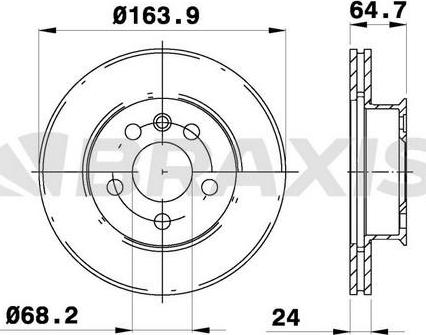 Braxis AE0315 - Bremžu diski autodraugiem.lv