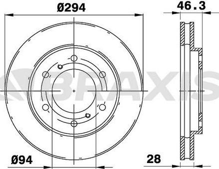 Braxis AE0294 - Bremžu diski autodraugiem.lv