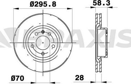 Braxis AE0259 - Bremžu diski autodraugiem.lv