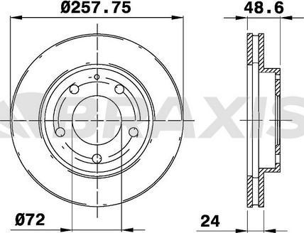 Braxis AE0215 - Bremžu diski autodraugiem.lv