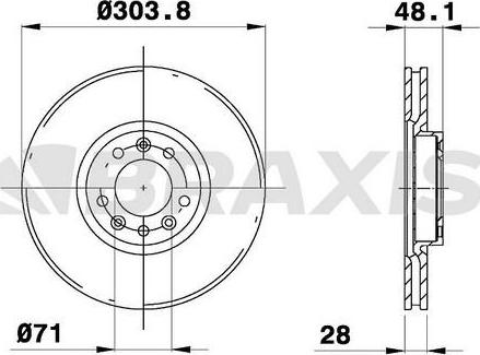 Braxis AE0217 - Bremžu diski autodraugiem.lv