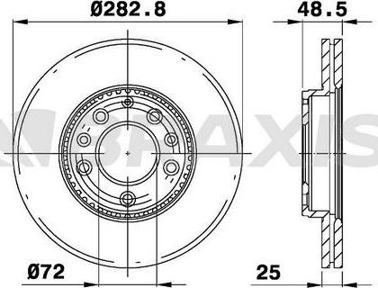 Braxis AE0225 - Bremžu diski autodraugiem.lv