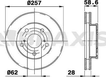 Braxis AE0743 - Bremžu diski autodraugiem.lv