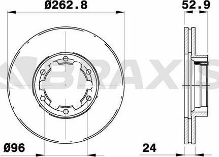 Braxis AE0757 - Bremžu diski autodraugiem.lv