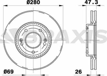 Braxis AE0705 - Bremžu diski autodraugiem.lv